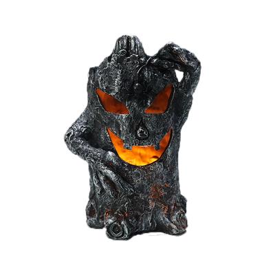 China Europe Resin Ghost Light Halloween Decorations Costume Holiday Garden Decoration Resin Crafts for sale