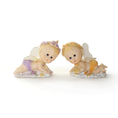 China Europe small multicolor resin baby angel figurine with certificate for sale for sale