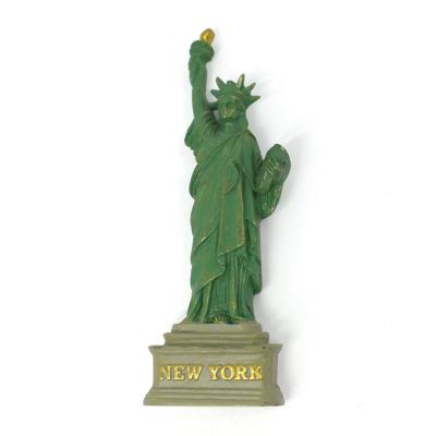 China Custom resin Self-magnetic the statue of liberty souvenir gifts fridge magnet for famous city from different countries for sale