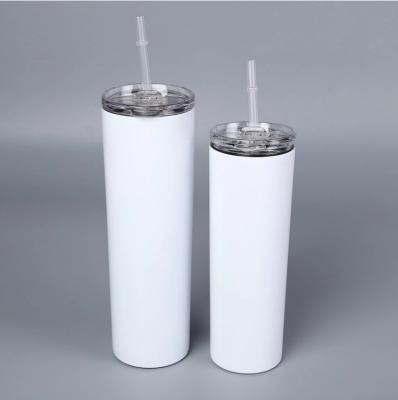 China Viable Wholesale Empty Sublimation Tumbler Bottle Stainless Steel Double Wall Insulated Custom Tumbler With Straw for sale