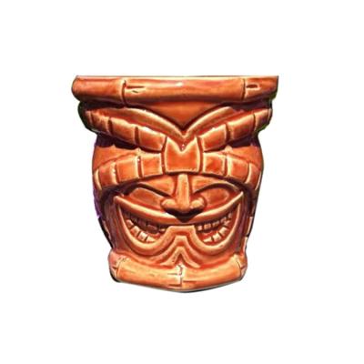 China Viable Custom Made Popular Ceramic Bar Tiki Cup Hawaii Tiki Mug for sale