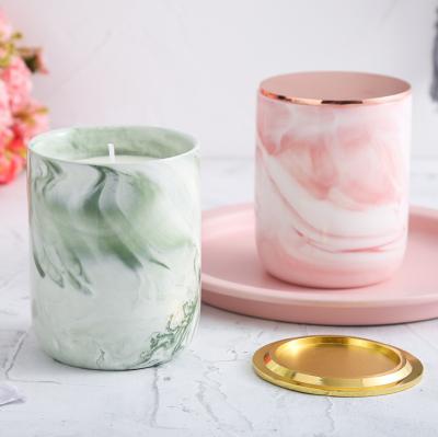 China Home Decoration Custom Candle Matte Ships Ceramic Empty Candle Container Big In Bulk The Wholesale Beige Candle Jar for sale