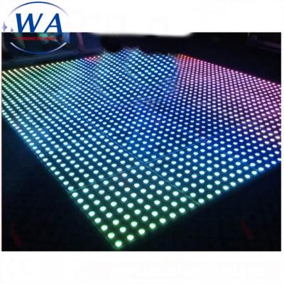 China 3d led dance floor easy moving wedding and event portable dance floor RGBW Digital led dance floor mat for disco for sale