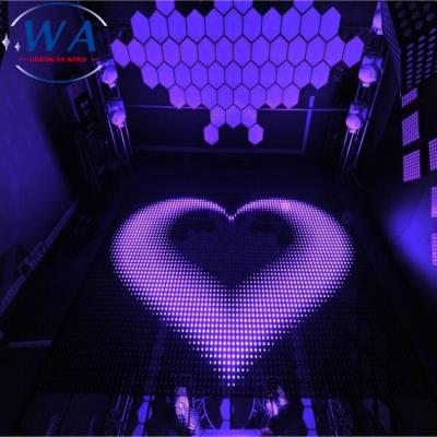 China 3d led dance floor RGBW Digital P25 colorful mirror 3d led dance floor interactive led dance floor for wedding decor for sale