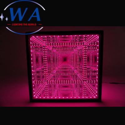 China Hotel Nightclub Decoration 3D Infinity Led Mirror 3D Cube And Dance Floor For Disco for sale