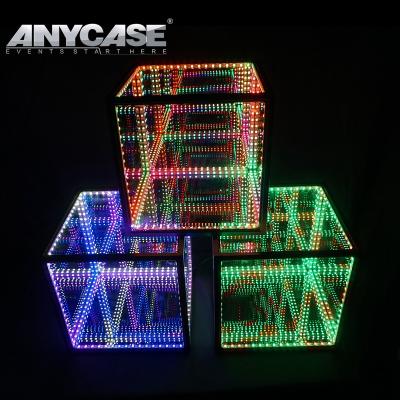 China Cube Light Used Bed Room Creative Decorative Lights Indoor 20x20cm Infinity Mirror Led for sale