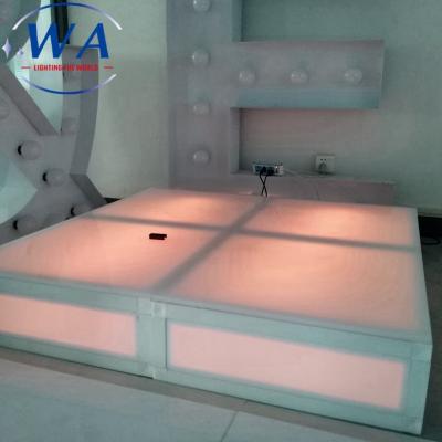 China 110V-220V LED Music Podium 110V-220V Acryl Power Display Double LED Dance Floor White Mirror 3d Led Dance Floor Led Stage for sale