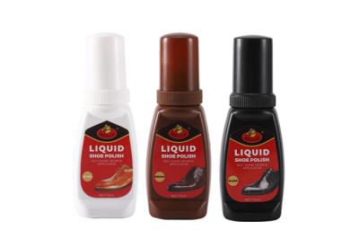 China Light Brown Liquid Leather Shoe Polish Instant Shoe Polish 75ml Net Volume for sale