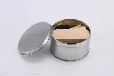 China Shoe Shine Kit For North American Buyers Tinplate Cans Box Portable SHOE POLISH Shoe Horn Shoe Brush OEM for sale