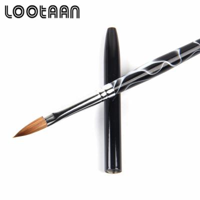 China Beauty Care Make Tools Factory Customization #2-24 Kolinsky Hair Acrylic Nail Art Brush Acrylic Nail Pen Handle for sale