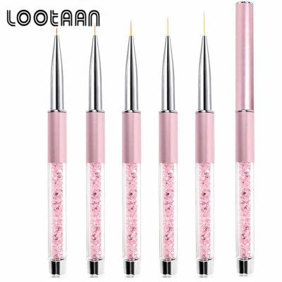 China Beauty Care Make Customer Tools LOOTAAN Custom LOGO Manicure Nail Art Liner Painting Drawing Pen Tool for sale