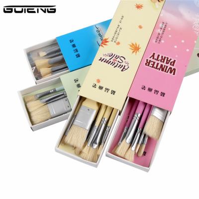 China 2019 Acrylic Nail Art Prices Cheap Art Painting Best Watercolor Brushes Hog Hair Brush For Oil Based Painting for sale