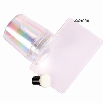 China Nail Art Stamping Set Wholesale GUTENG DIY Holographic Nail Tools Clear Stamping and Jelly Nail Art Stamper Home-Use Nail Scraper for sale