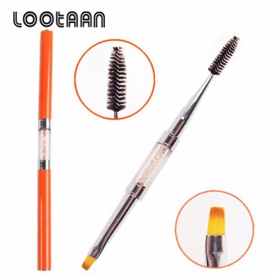 China Eyelash Guteng Brush Customized Factory Supplier Double Sided Makeup Eyeshadow Eyebrow Brush, Eyelash Mascara Brushes for sale