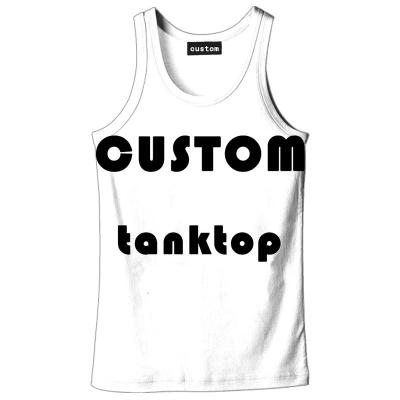 China Unisex Summer Customized Anti Shrink 3d All Over Print Camisole Tank Tops for sale