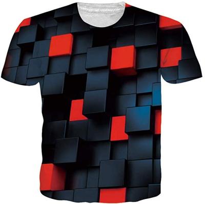 China 2021 3D Dropshipping Men'S T-Shirts T-Shirts Men'S T Shirts Custom Made Viable 100% Polyester Casual Pattern Printed Designer Men 'S for sale