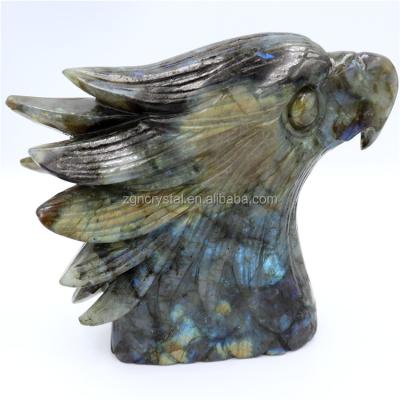 China Europe Natural Crystal Cuts Eagle Shape Labradorite Flash Stone Good For Business Gift for sale