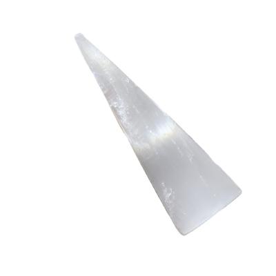 China China Robin Crystal Wholesale Natural Selenite Tower Gypsum Rough 4 Stone Obelisk Faceted Single Crystal Point For Reiki Healing for sale