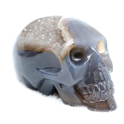 China China Top Selling Hand Carved Decorative Agate Geode Crystal Skulls For Decoration for sale