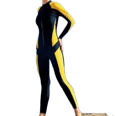 China Customized Women Anti-UV Yellow Full Dive Skin Rash Guards UPF50+ Anti-UV for sale