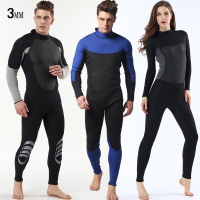 China Antibacterial Stain Goods Quick Ship Delivery Men Women 3mm Neoprene Back Zipper Plus Size Full Body Cover Sun Protection Surf Diving UV Wetsuit for sale