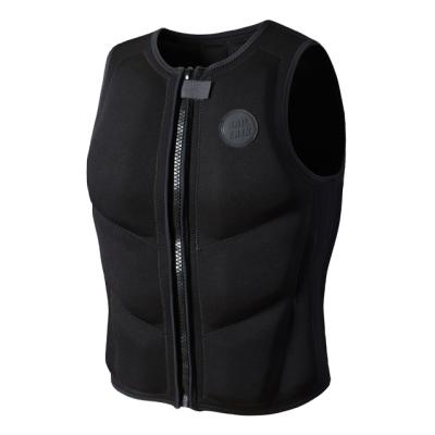 China SBR Neoprene In Stock Order Customized All Black Neoprene With Buoyancy Foam Mens Womens Kayak Paddle Surf High Impact Life Vest Jacket for sale