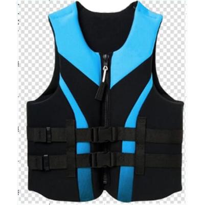 China Water Sports Lifesaving Customzied Logo Design Printed Adjustable Strap Quality Neoprene Aqua Blue YKK Zipper Life Vests Jacket China Manufacturer for sale