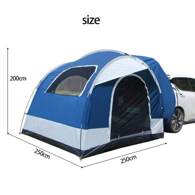 China Kikako Outdoor Portable Folding Rear Tent Sun Proof Car RV Poles SUV Aluminum Tent Camping For 4 Persons for sale