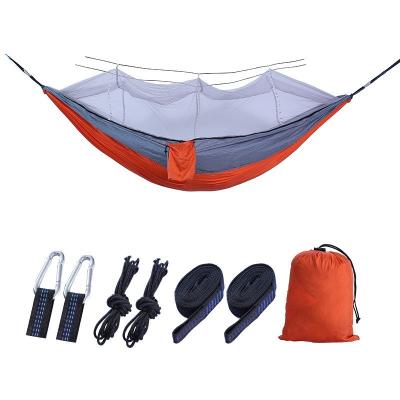 China 210T Anti-mosquito comfortable outdoor nylon hammock ultralight portable hammock with mosquito net for camping for sale