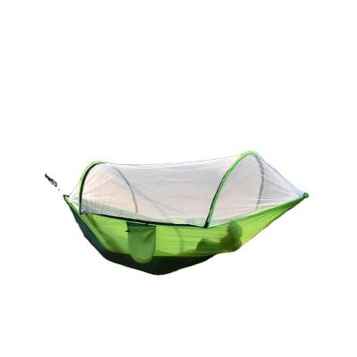 China Comfortable Outdoor Nylon Portable Hammock 210T Quick-Opening Lightweight Mosquito Net Hammock for sale