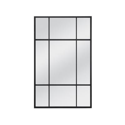 China Metal mirror Mirrors decor wall  rectangle shape  metal frame metal black Luxury metal mirror  Customization for home daily life  decoration for sale