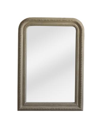 China French Country Mirror special-shaped wall mirror decoration wood frame brown beige  Luxury  french country  Customization for home  daily  life for sale