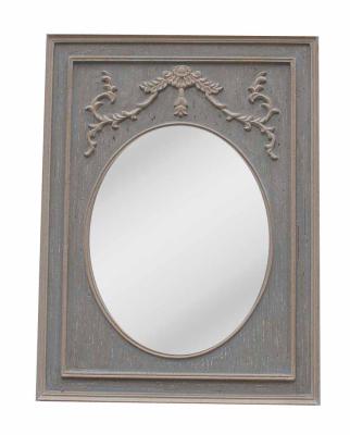 China French Country Square Popular French Country Style Living Room  Pale Grey With House Cream Frame With Flat Mirrors Decor Wall Customized for sale