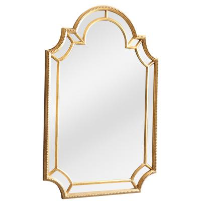 China Contemporary Mirrors decor wall special-shaped  wood frame  country gold   Luxury window mirror Customization for home daily life  decoration for sale