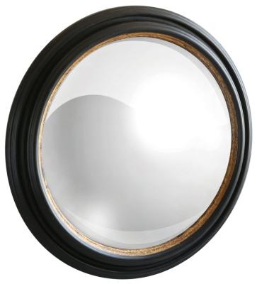 China Convex mirror Mirrors decor wall round shape pu frame rusty black with gold Luxury convex mirror Customization for home daily life  decoration for sale