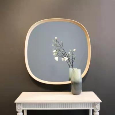 China Nordic Mirror  square   wall  mirror  decoration  wood  frame  natural  oak  Luxury  nordic  Customization  for  home daily life for sale