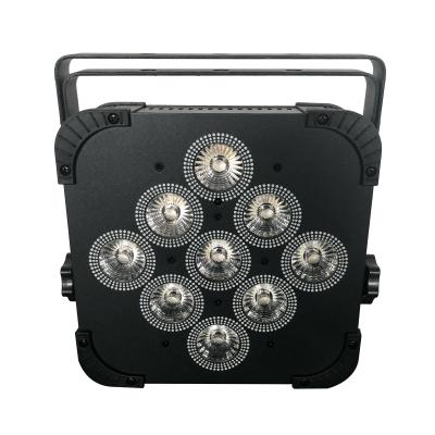 China Hotel Higu Quality Radio DMX Light 9*12W LED RGBWAUV Battery Operated DJ Light For Wedding Party Stage for sale