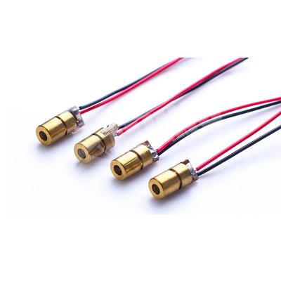 China 3V 5V Laser Head Laser Diode Dot Semiconductor Laser Tube 6mm Diameter Copper Red Copper Semiconductor Laser Outer Tube for sale