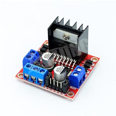 China Red DC Motor Stepper Module Board Drive Motor Panel L298N Intelligent Vehicle Robot 298 L298N for sale