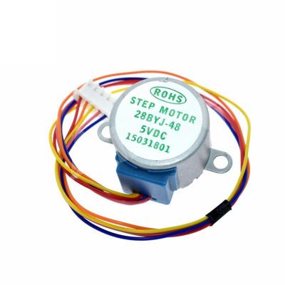 China DC 5V 4 Phase 5 Wire Stepping Motor 28YBJ-48 28BYJ48 Deceleration Stepping Motor 25cm 28YBJ-48 for sale