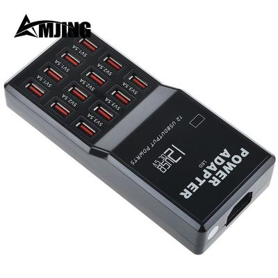 China Safty USB Charger 12 Port USB 5v WLX-858 Charger 100-240v 50-60hz Smart Fast Desktop Charger for sale