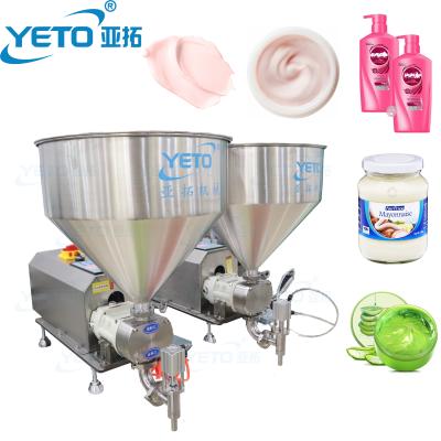 China YETO-100ml-5L Food Liters Rotor Lobe Pump Filling Machine Semi Automatic High Viscosity Cosmetic Ointment Cream Filler for sale