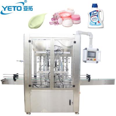 China YETO-250ml 500ml 1000ml Food Bottle Auto Servo Cosmetic Liquid Soap Detergent Gel Filling Machine Lotion Cream Filler for sale