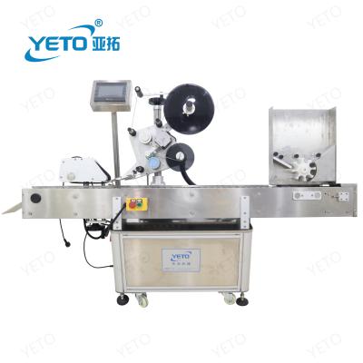 China Full Automatic Food Small Cylindrical Tapered Round Vial Dropper Tube Container Beer Can Labeling Machine With Conveyor Belt for sale