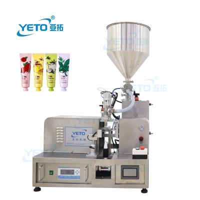 China Semi Automatic Food YETO Ultrasonic Single Head Tube Plastic Laminated Pipe Filling And Sealing Machine Price for sale