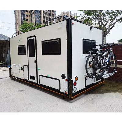 China Camping Travel Trailer EcoCampor 13.8ft Mobile Container House 4x4 Expedition Truck Camper for sale