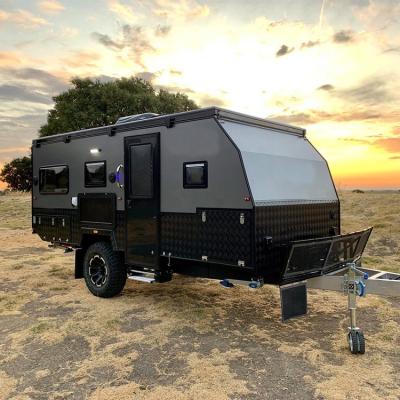 China Travel Trailer EcoCampor New Arrival 15ft Hybrid Pop Up Caravan Travel Trailers For Sale for sale