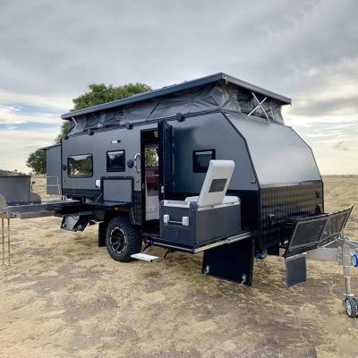 China Hybrid Travel Trailer EcoCampor Lightweight 3 Berth Caravan Family Caravans With Ensuite Near Me For Sale for sale