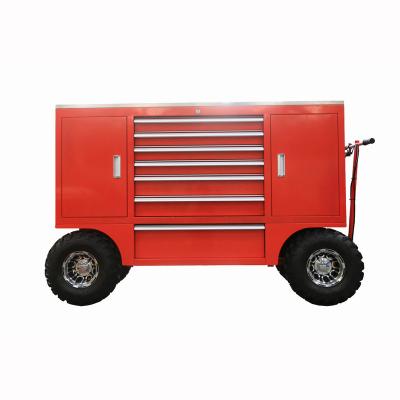 China Stainless Steel Mobile Portable Truck Rolling Tool Boxes With 4 Strong Wheels for sale