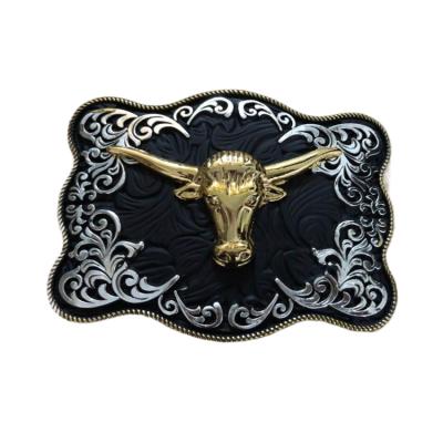 China New Hot Sale High Quality Press Buckle Style Custom Buckle Western Style Cowboy Bull Mexico Horse Belt Buckle for sale